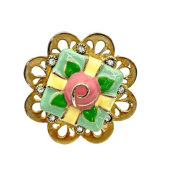 Betsey Johnson Jewelry - 🎂✨ RARE Vintage Betsey Johnson Tea Party Cake Ring – Statement Glam! ✨🎂